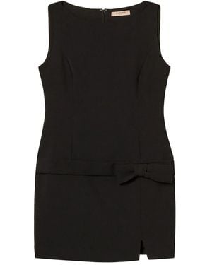 Twinset Bow-Detail Sleeveless Mini Dress - Black