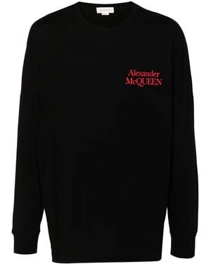 McQueen Logo-Print T-Shirt - Black