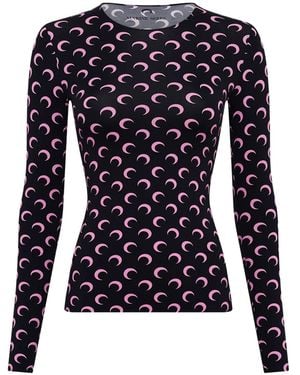 Marine Serre Moon Second Skin Top - Blue