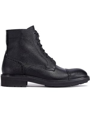 ZEGNA Arezzo Leather Ankle Boots - Black