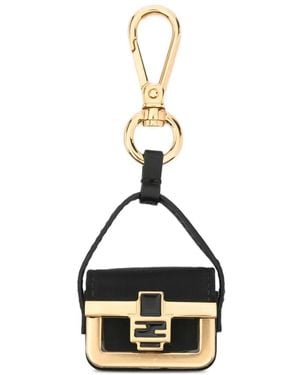 Fendi Pico Baguette Schlüsselanhänger - Schwarz