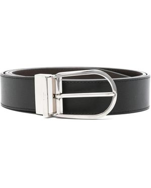 Brioni リバーシブル レザーベルト - ブラック