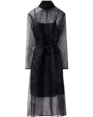 Fabiana Filippi Printed Silk Midi Dress - Black