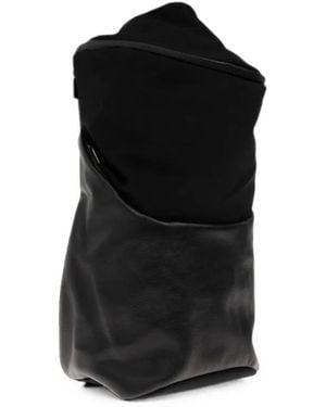 Yohji Yamamoto Gb/Lea/Ny-B Drape Rucksack - Schwarz