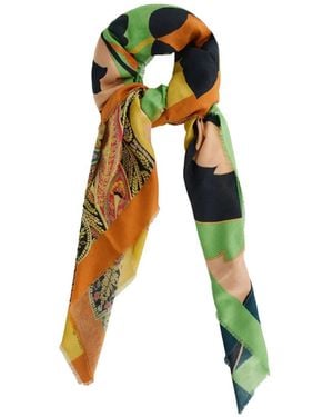 Etro Paisley-Print Frayed Scarf - Orange