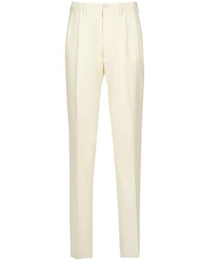 Maison Margiela Pleated Trousers - Natural