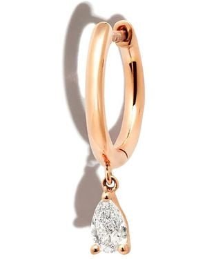 Anita Ko Pendiente Huggie En Oro De 18Kt Con Diamante - Rosa