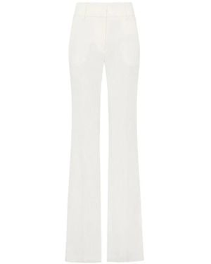 Gabriela Hearst Ianthe Corduroy-Texture Flared Trousers - White