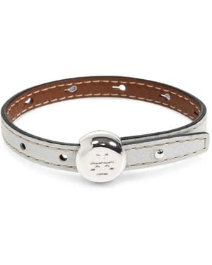 Tory Burch Logo-Plaque Buckled Leather Bracelet - Brown
