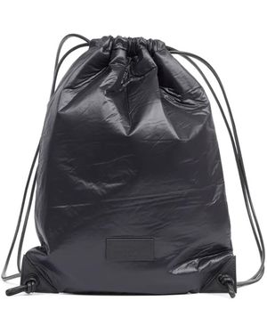 MM6 by Maison Martin Margiela Drawstring Faux-Leather Backpack - Blue
