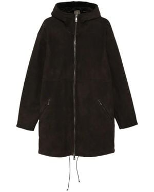 Giorgio Brato Hooded Shearling Jacket - Black