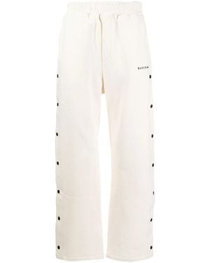Buscemi Button-Embellished Track Trousers - White