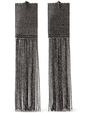 Brunello Cucinelli Pendientes Deshilachados - Negro