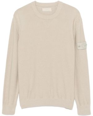Stone Island コンパスバッジ セーター - ナチュラル