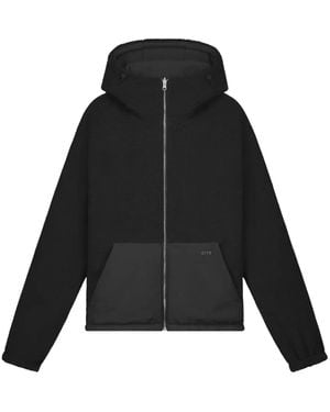 Arte' Logo-embroidered Zip-up Hoodie - ブラック