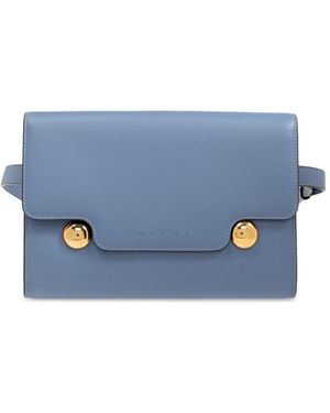 Marni Trunkaroo Leather Belt Bag - Blue