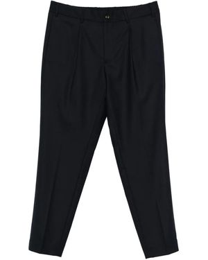Dell'Oglio Pleat-Detail Tailored Trousers - Black