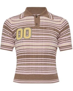 Off-White c/o Virgil Abloh Polo À Rayures - Brown