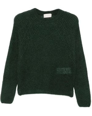 iBlues Raglan-Sleeve Chunky-Knit Jumper - Green