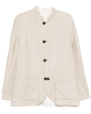 Eleventy Reversible Button-Up Jacket - White