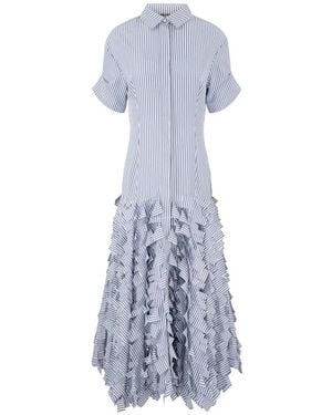 Alexis Lorelai Striped Ruffled Dress - Blue