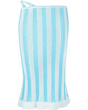 Jacquemus ストライプ ニットスカート - ブルー
