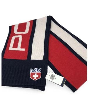 Polo Ralph Lauren Colorblock Ski Scarf - Red