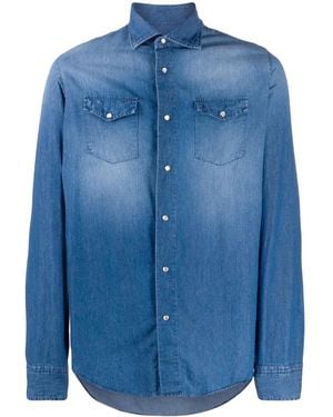 Dell'Oglio Long-Sleeve Denim Shirt - Blue
