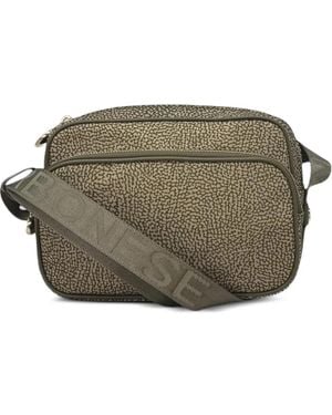Borbonese Small Zip-Up Shoulder Bag - Grey