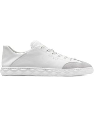 Jimmy Choo Baskets Diamond Flex En Cuir - White