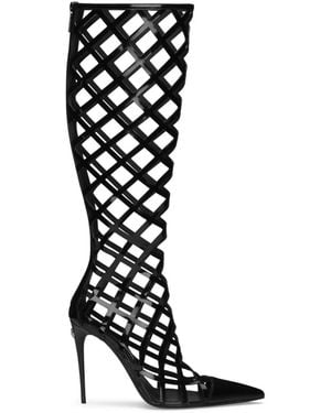 Dolce & Gabbana Cage Knee-Length Boots - Black