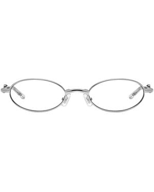 Gentle Monster Radi Oval-Frame Glasses - White