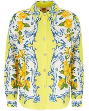 FARM Rio Sicily Scarf Printed Shirt - Yellow