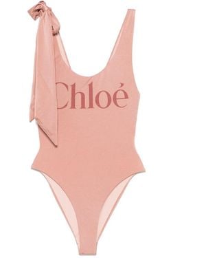 Chloé Badpak Met Logoprint - Roze