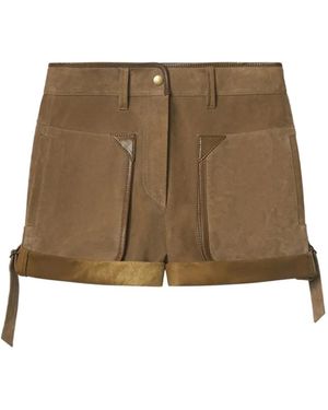 Isabel Marant Marline Suede Shorts - Natural