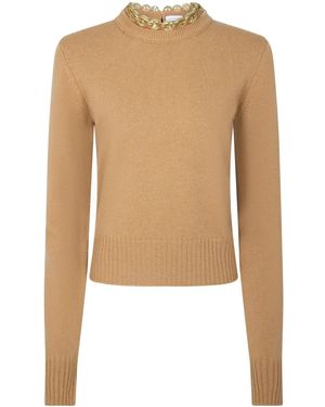 Rabanne Verzierter Pullover - Natur