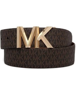 MICHAEL Michael Kors Logo Print Belt - Black