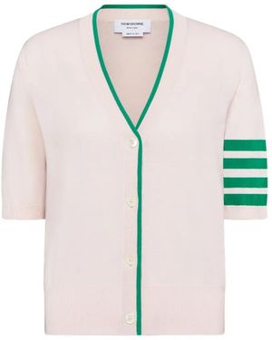 Thom Browne Cardigan À Manches Courtes - Multicolour
