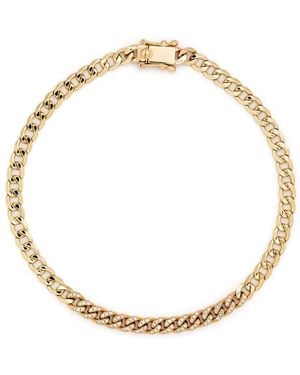 EF Collection 14Kt Diamond Curb Chain Bracelet - Metallic