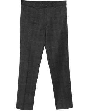HUGO Straight-Leg Checked Trousers - Grey