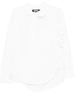 COMME DES GARÇON BLACK Asymmetrisches Hemd Mit Rüschen - Weiß