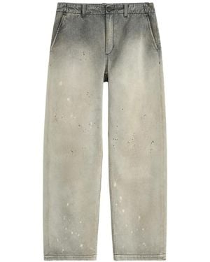Our Legacy Paint-Splatter Faded Jeans - Grey
