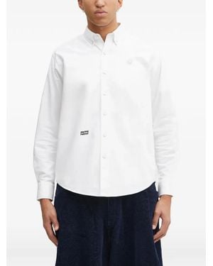 Aape By A Bathing Ape Buttoned Logo-Patch Shirt - White