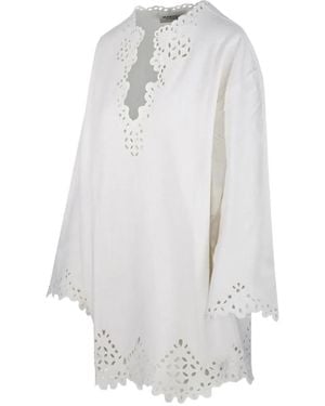 Isabel Marant Tunique À Bords Festonnés - White