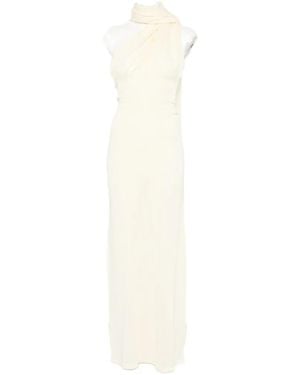 AYA MUSE Thea Scarf-Detail Maxi Dress - White