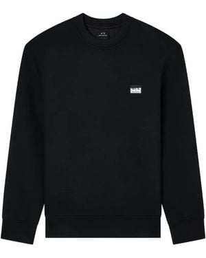 ARMANI EXCHANGE Logo-Patch Sweatshirt - Black