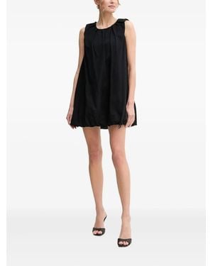 Liviana Conti Kate Gathered Mini Dress - Black