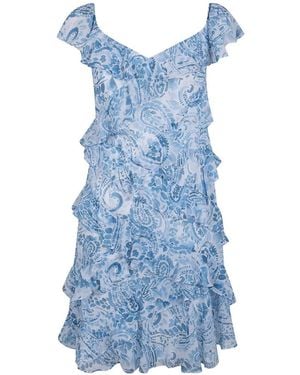 Ralph Lauren Woven Mini Dress - Blue