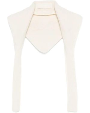 Jacquemus Écharpe En Maille Nervurée - Blanc