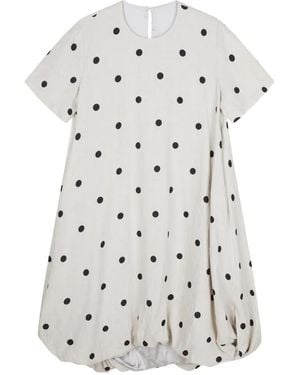 JNBY Polka Dot Puffball Dress - White